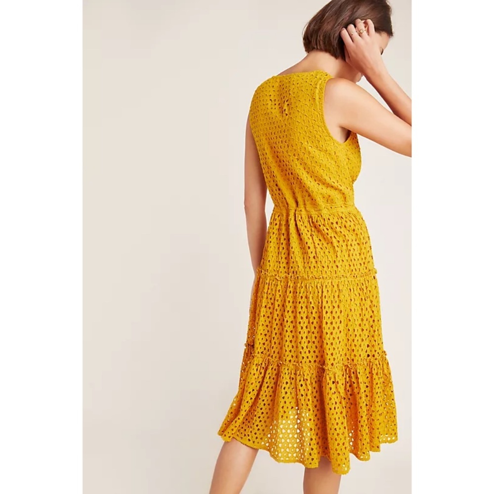 Anthropologie Nuri Eyelet Wrap Dress - Picture 2 of 11